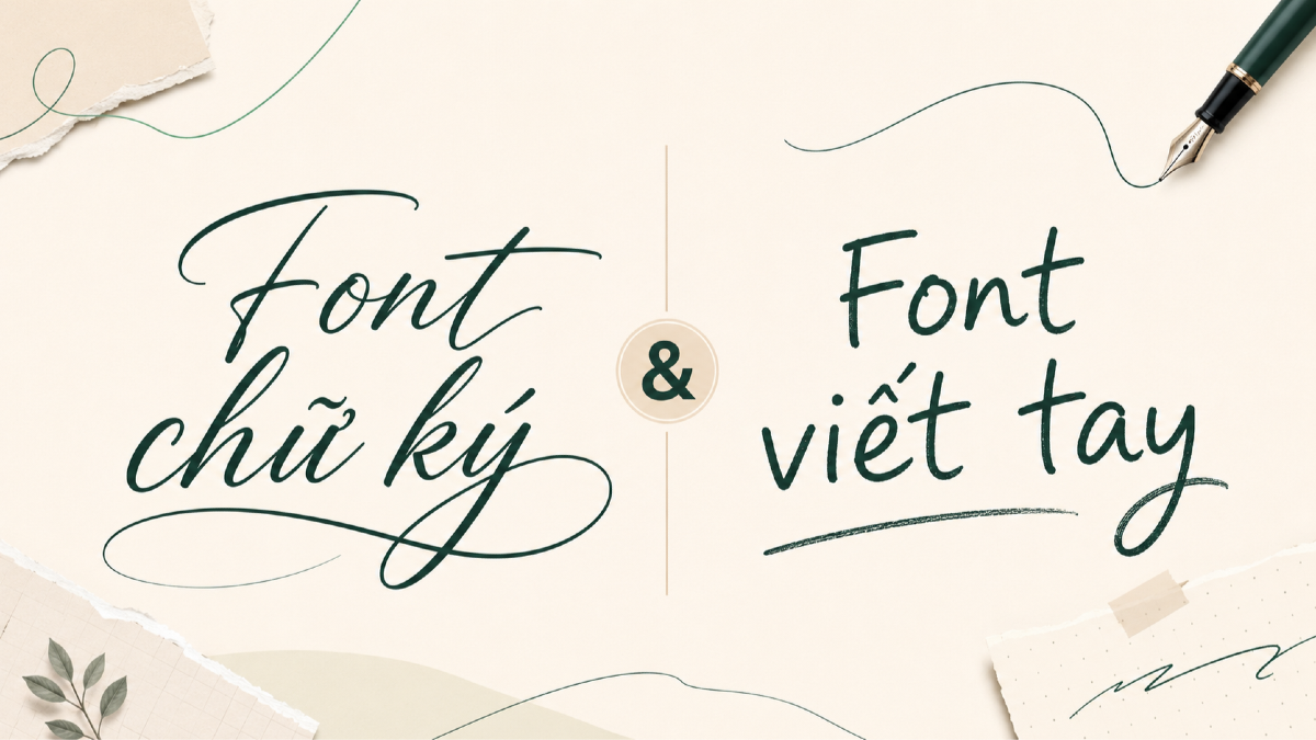 Font chữ viết tay và font chữ ký khác nhau thế nào?